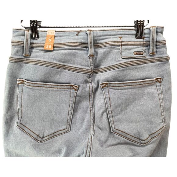 Prana Soma Jeans Womens 28 Blue Light Wash Organic Stretch Denim Skinny Slim NEW - Picture 4 of 14